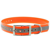 Collier polyuréthane orange réfléchissant taille 65 Canihunt