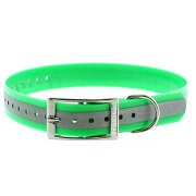 Collier polyuréthane vert réfléchissant