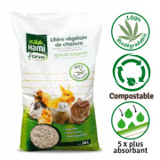 Hami Form Litière de chanvre pour lapin et rongeur