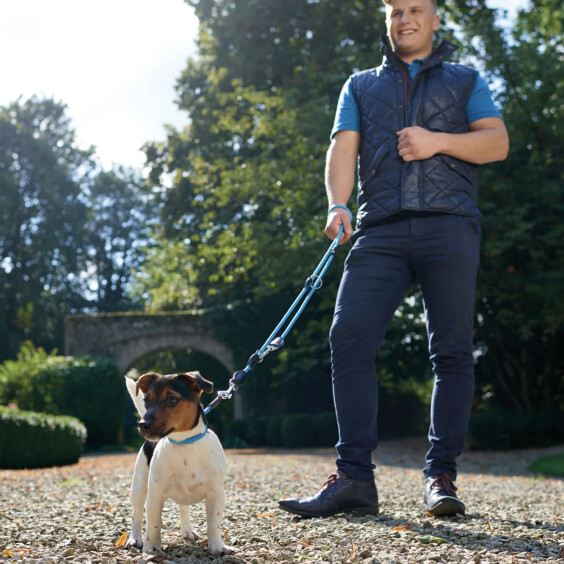 Collier rond en corde Freestyle bleu pour chien Hunter