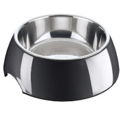 Gamelle ronde mélaminée noire Hunter