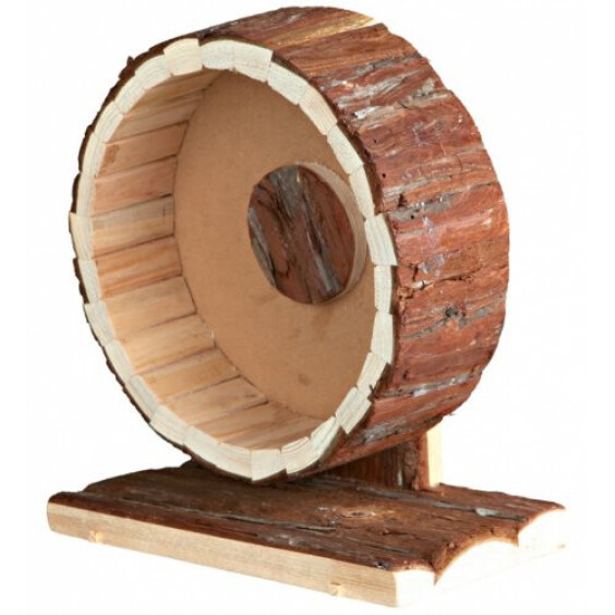 Roue d'exercice en bois pour hamster et souris