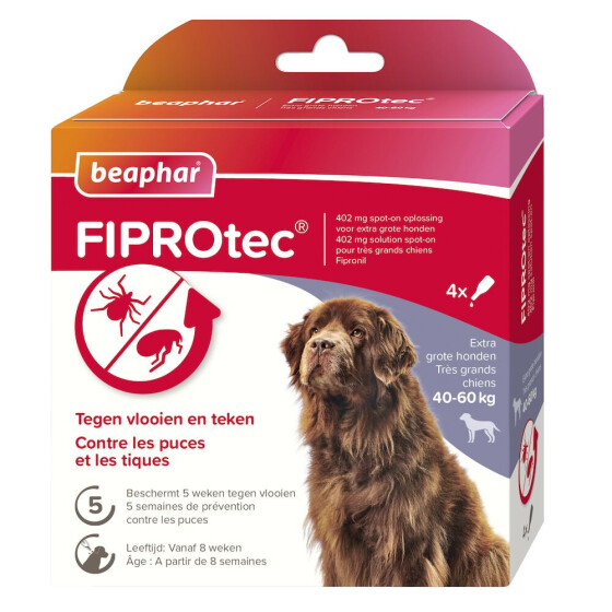 Pipette anti-tique et anti-puce Fiprotec très grand chien