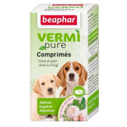 Vermipure pour chiot et petit chien comprimés purge aux plantes Beaphar