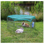Enclos extérieur rongeur avec filet de protection