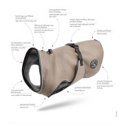 Manteau pour grand chien : Uppsala taupe