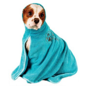 Peignoir pour chien bleu