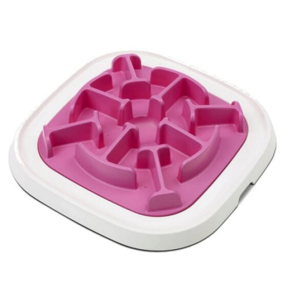 Gamelle anti-glouton Pet Enigma medium rose