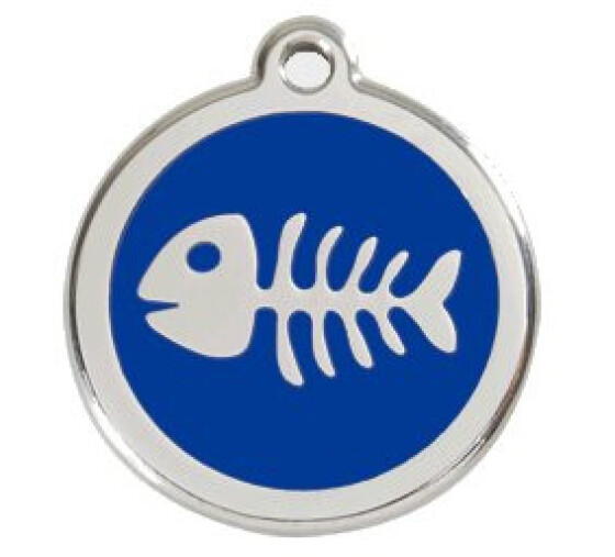 Médaille bleue motif Poisson