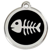 Médaille Red Dingo noir motif Poisson