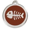 Médaille marron motif Poisson