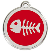 Médaille rouge motif Poisson