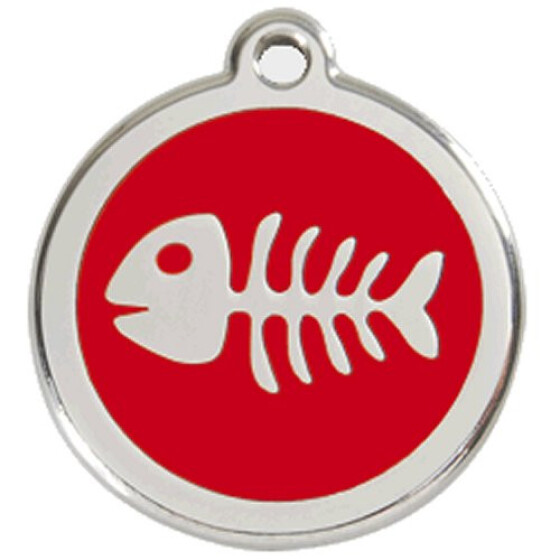 Médaille Red Dingo rouge motif Poisson