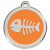 Médaille orange motif Poisson