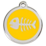 Médaille jaune motif Poisson