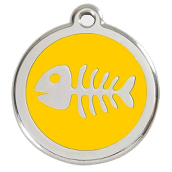 Médaille Red Dingo jaune motif Poisson