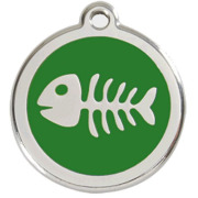 Médaille verte motif Poisson