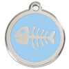 Médaille bleu ciel motif Poisson
