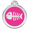 Médaille rose bonbon motif poisson