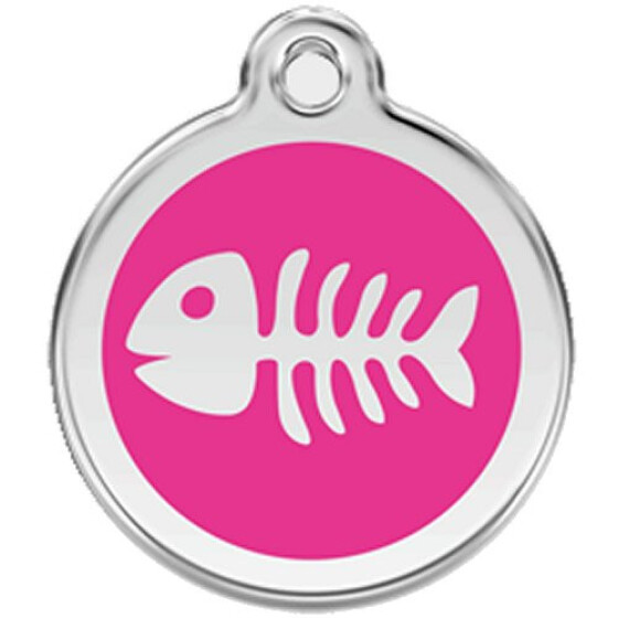 Médaille Red Dingo rose bonbon motif Poisson
