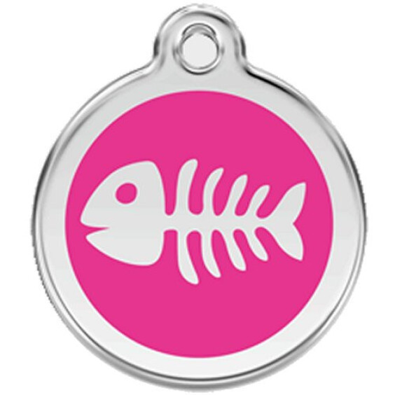 Médaille rose bonbon motif poisson