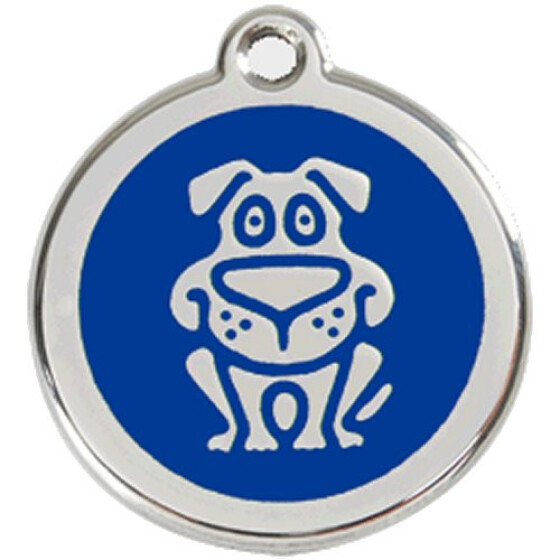 Médaille Red Dingo bleu motif Chien