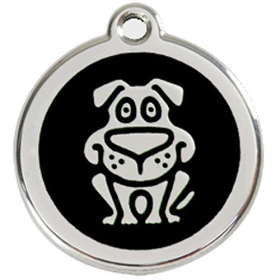 Médaille Red Dingo noire motif Chien