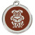 Médaille marron motif Chien, Nom et téléphone gravé