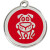 Médaille Gravée rouge motif Chien