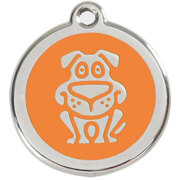 Médaille Red Dingo orange motif Chien