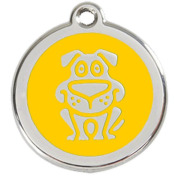 Médaille jaune motif Chien