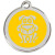 Médaille jaune motif Chien