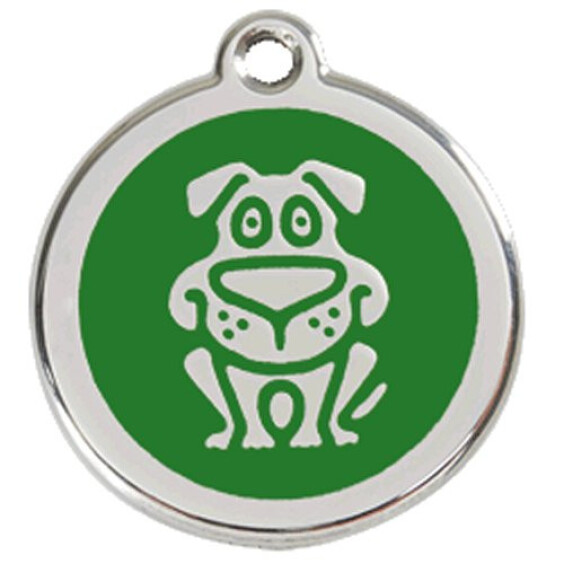 Médaille verte motif Chien