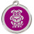 Médaille Red Dingo purple motif Chien