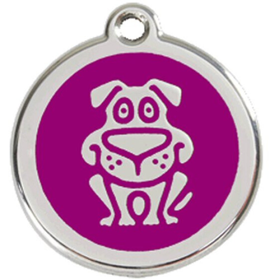 Médaille Red Dingo purple motif Chien