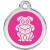 Médaille Red Dingo rose bonbon motif Chien