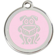 Médaille Red Dingo rose clair motif Chien