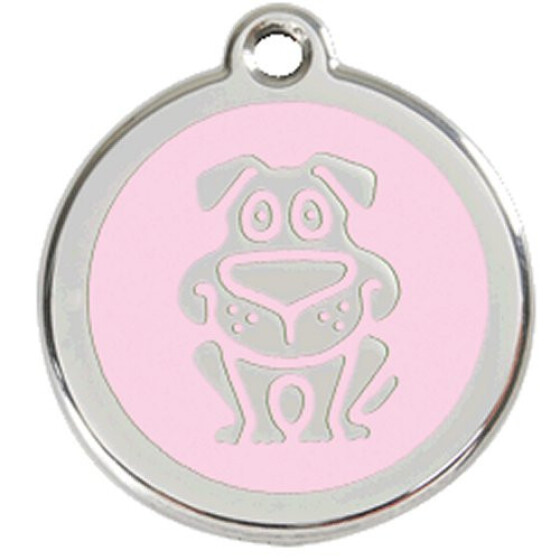 Médaille Red Dingo rose clair motif Chien