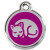 Médaille motif chat violet petite
