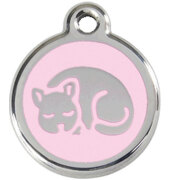 Médaille Red Dingo rose clair motif Chat