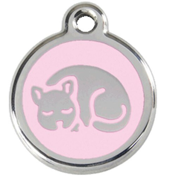 Médaille Red Dingo rose clair motif Chat