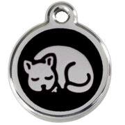 Médaille Red Dingo noir motif Chat