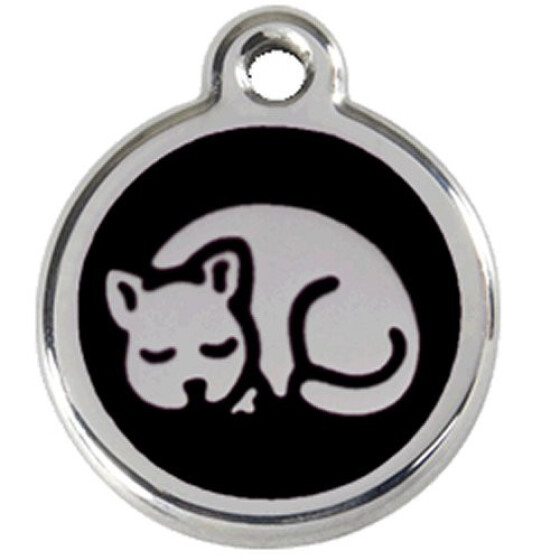 Médaille Red Dingo noir motif Chat