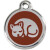 Médaille marron motif chat petite