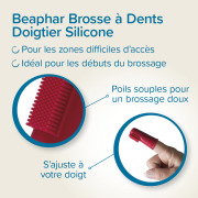 Beaphar Brosse à dents doigtier pour chien et chat