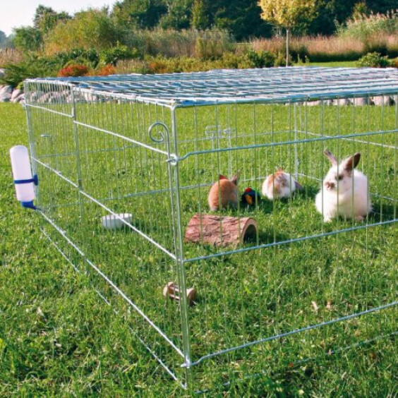 Enclos lapin métal XL avec toit