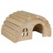 Maison ronde en pin pour souris et hamster