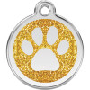 Médaille or motif patte