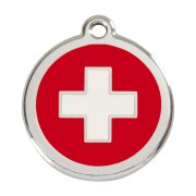 Médaille ronde Red Dingo drapeau Suisse