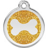 Médaille or motif os
